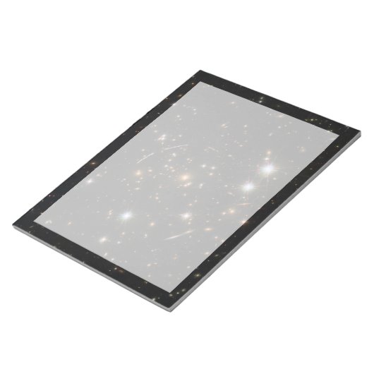 De Sunburst Arc in een enorme sterrenstelsel clust Notitieblok (Schuin)