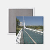 De Sundial-brug bij Turtle Bay Magneet (Voorkant / Achterkant)