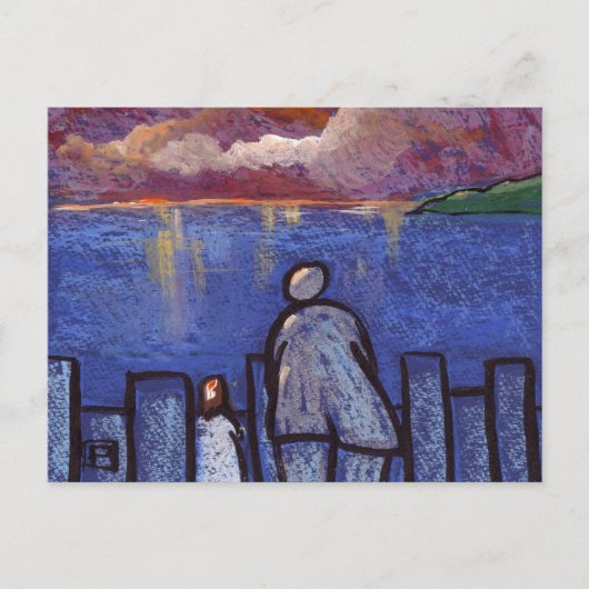 DE SUNSET MET GRANDAD KIJKEN BRIEFKAART (Voorkant)