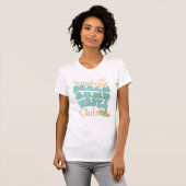 De Sunshine Club, strand, zand en golven zomer T-shirt (Voorkant volledig)