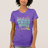 De Sunshine Club, strand, zand en golven zomer T-shirt (Voorkant)