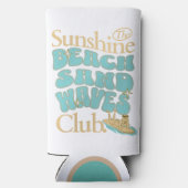 De Sunshine Club, Strand, Zand, Golven Zomer Quote Seltzer Blikjeskoeler (Achterkant)