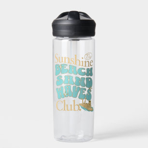 De Sunshine Club, Strand, Zand, Golven Zomer Quote Waterfles