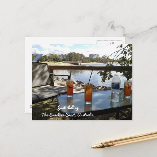 De Sunshine Coast Australia Just chilling Briefkaart (Voorkant / Achterkant in situ)