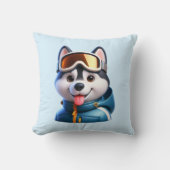 De Super Husky Avonturier Kussen (Voorkant)