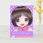 De super Kaart van de Verjaardag Anime (Gele Bloem)
