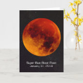 De super Maan 2018 van het Blauw bloed Kaart (Gele Bloem)