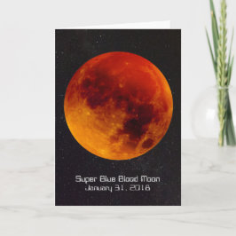 De super Maan 2018 van het Blauw bloed Kaart