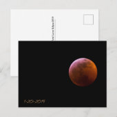 De super Maan van de Wolf van het Bloed - Totale Briefkaart (Voorkant / Achterkant)