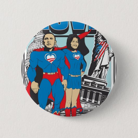 De Super Obamas Ronde Button 5,7 Cm (Voorkant)