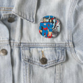 De Super Obamas Ronde Button 5,7 Cm (In situ)
