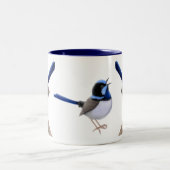 De superb Fairy Wren-Mok Tweekleurige Koffiemok (Center)