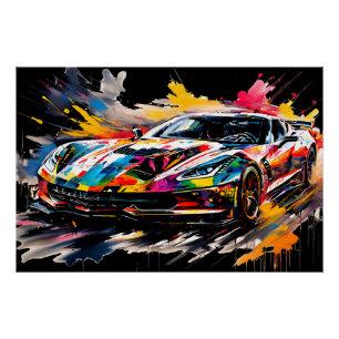 De Supercar in Beweging Perfect Poster