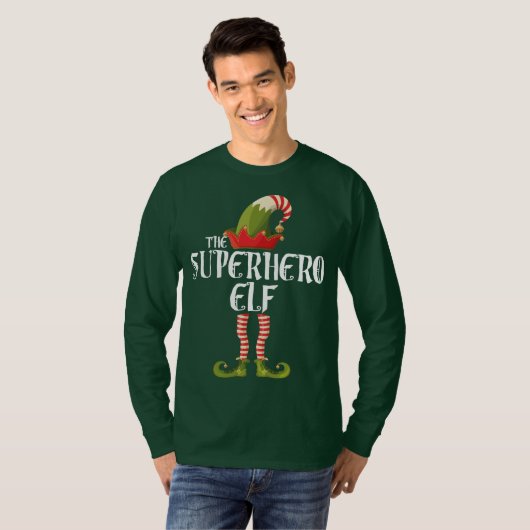 de superheld elf t-shirt (Voorkant volledig)