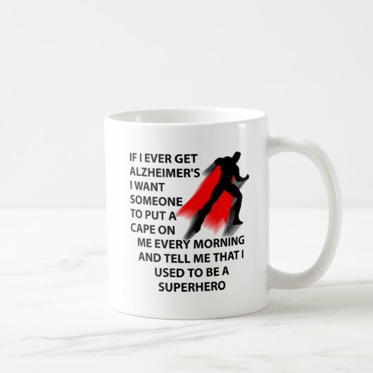 De superheld van Alzheimer Funny Mug Koffiemok (Rechts)