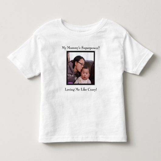 De superkracht van mama kinder shirts (Voorkant)