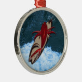 De Surf Is Op Metalen Ornament (Rechts)