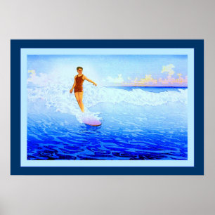De Surf Rider ~ Hawaii ~  fijne kunst Poster