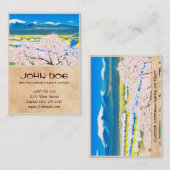 De Surface of Cherry Blossom Yamagata Japan Visitekaartje (Voorkant / Achterkant)