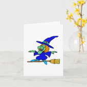 De Surfende Heks van de bezem Kaart (Gele Bloem)