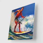 De Surfer leidt tot de golven Vierkante Klok (Hoek)