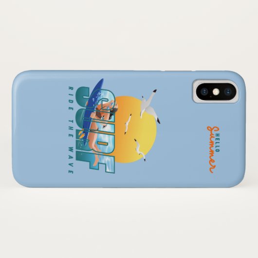 De surfer rijdt de golf | (F) Case-Mate iPhone Case (Achterkant (horizontaal))