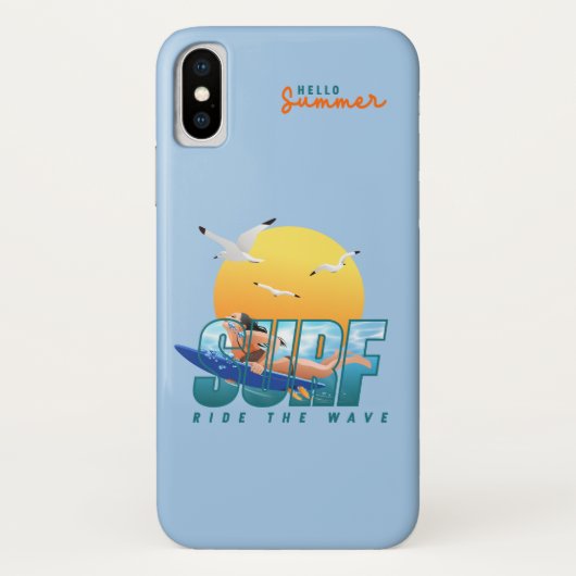 De surfer rijdt de golf | (F) Case-Mate iPhone Case (Achterkant)