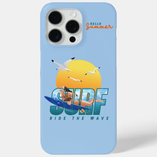 De surfer rijdt de golf | (F) Case-Mate iPhone Case (Achterkant)