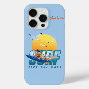 De surfer rijdt de golf (F) iPhone 15 Pro Case