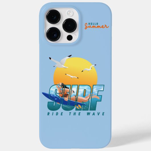 De surfer rijdt de golf | (F) Case-Mate iPhone Case (Achterkant)