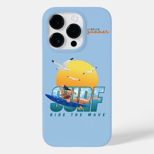 De surfer rijdt de golf | (F) Case-Mate iPhone Case (Achterkant)