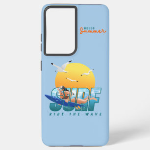 De surfer rijdt de golf (F) Samsung Galaxy Hoesje