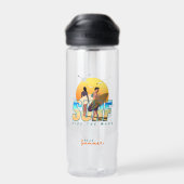 De surfer rijdt de golf | (F) Waterfles (Achterkant)