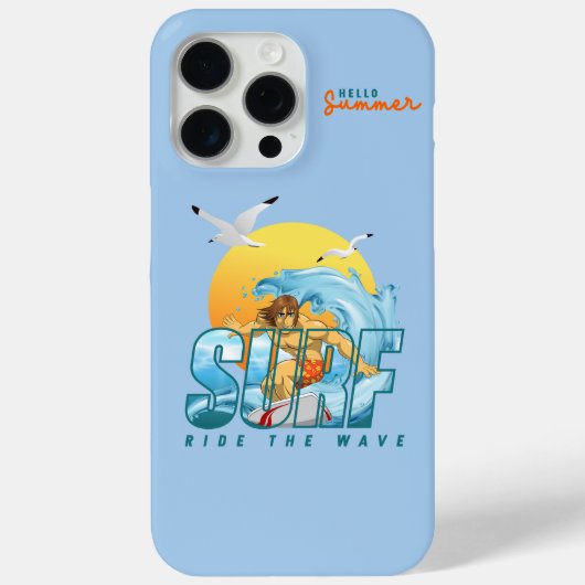 De surfer rijdt de golf | (M) Case-Mate iPhone Case (Achterkant)