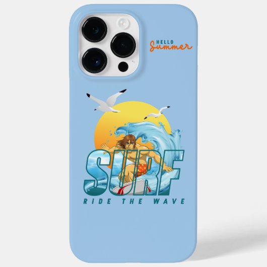 De surfer rijdt de golf | (M) Case-Mate iPhone Case (Achterkant)