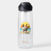 De surfer rijdt de golf | (M) Waterfles (Achterkant)