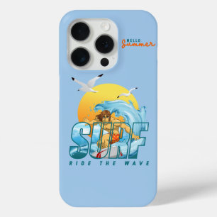 De Surfer rijdt op de Golf   M) iPhone 15 Pro Case