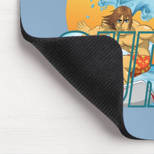 De Surfer rijdt op de Golf | M) Muismat (Hoek)