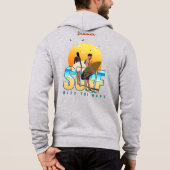 De Surfer rijdt op de Golf | Mannen Full-zip Hoodie (Achterkant)