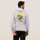 De Surfer rijdt op de Golf | Mannen Full-zip Hoodie (Achterkant volledig)