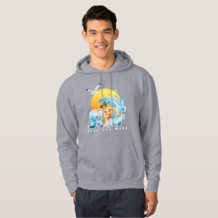 De Surfer rijdt op de Golf MANNEN Hoodie