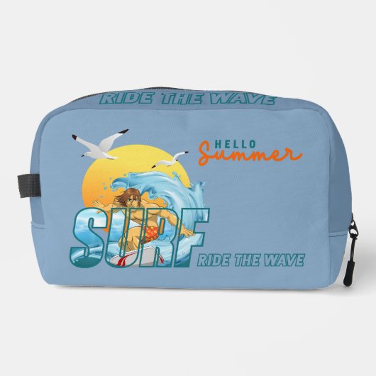 De Surfer rijdt op de Golf | Toilettasje (Voorkant)