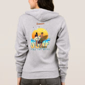 De Surfer rijdt op de Golf | Vrouwen Full-zip Hoodie (Achterkant)