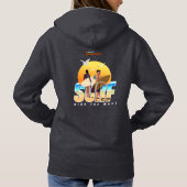De Surfer rijdt op de Golf | Vrouwen Hoodie (Achterkant)