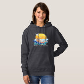De Surfer rijdt op de Golf | Vrouwen Hoodie (Voorkant volledig)