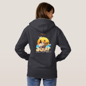 De Surfer rijdt op de Golf | Vrouwen Hoodie (Achterkant volledig)