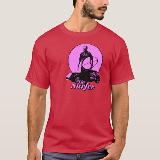 De Surfer Roze vintage T-shirt (Voorkant)