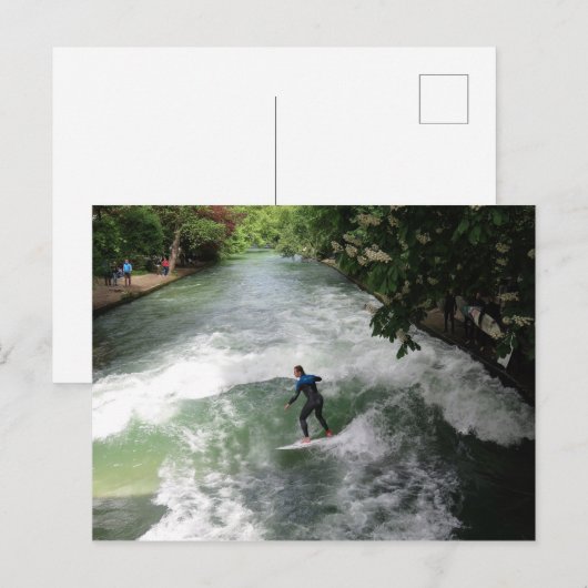 De Surfing in Duitsland Briefkaart (Voorkant / Achterkant)