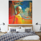 De surrealisme van dit alles canvas afdruk (Insitu (Slaapkamer))