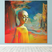 De surrealisme van dit alles canvas afdruk (Insitu (Houten vloer))